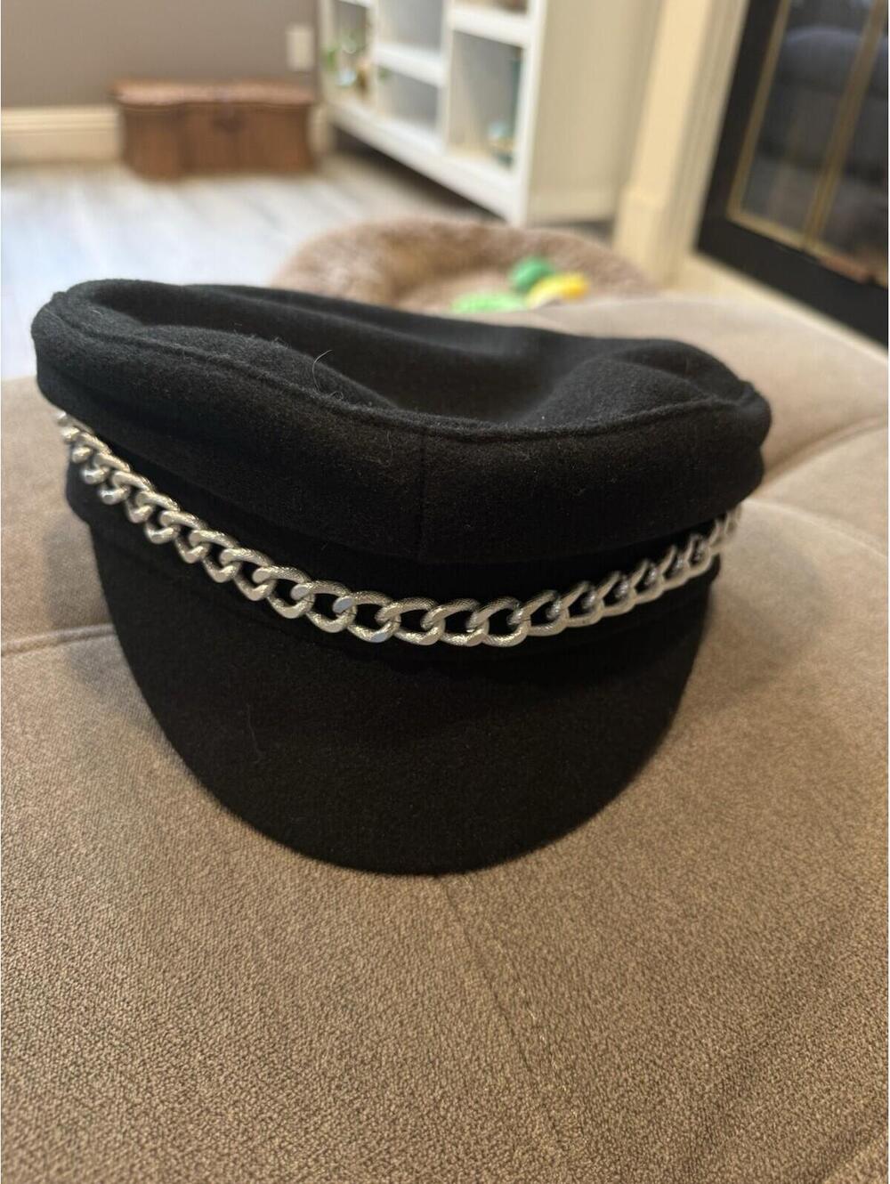 Ruslan Baginskiy Hat Chain-Detail Baker Boy Hat Size XS
